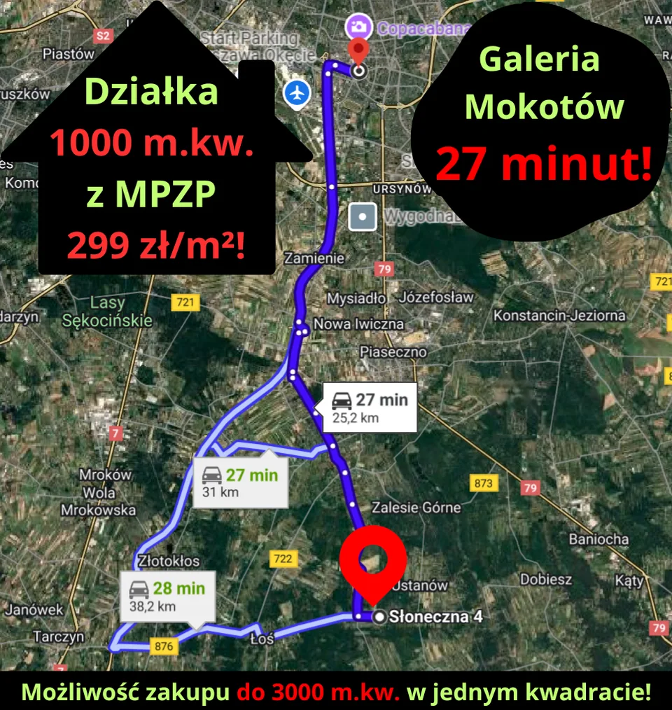 Carte des emplacements des parcelles à Piskierka